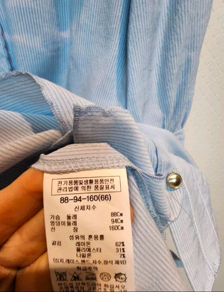 쉬즈미스 스칼럽카라 셔링소매 반팔 블라우스 각 66사이즈각 화이트, 스카이블루,네이비컬러 이미지
