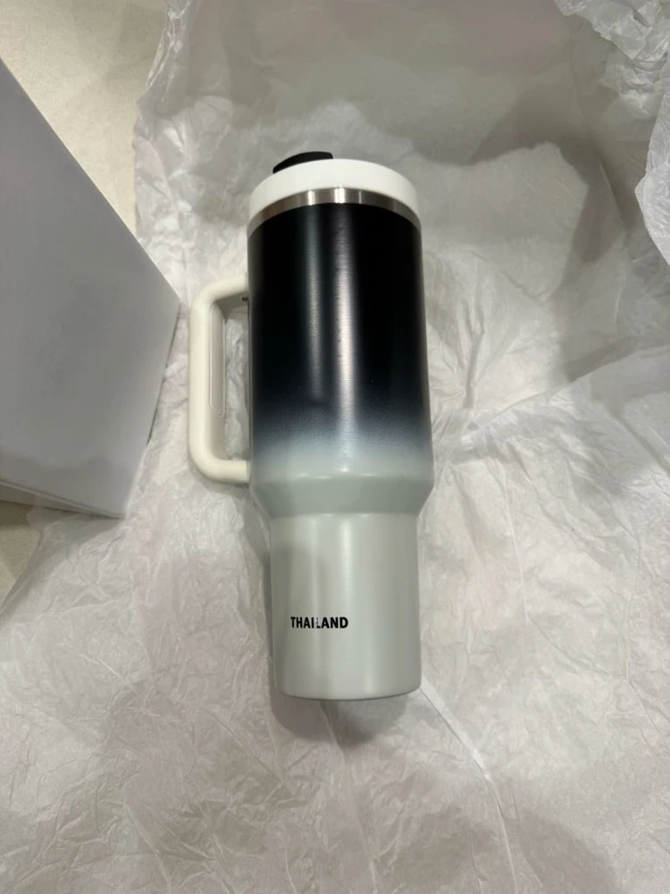 2개 일괄 스타벅스 태국 화이트 블랙 그래디언트 스탠리 켄처 텀블러 40oz 1183ml 이미지