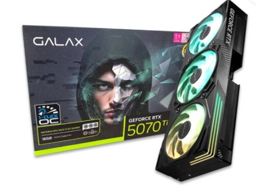 갤럭시 지포스 RTX 5070 Ti EX GAMER. 그래픽카드 vga RTX 그래픽카드 이미지