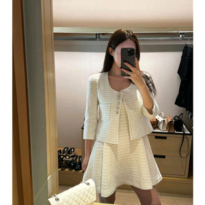 더로랑 메종설레 실버 로즈 트위드 자켓 m 이미지