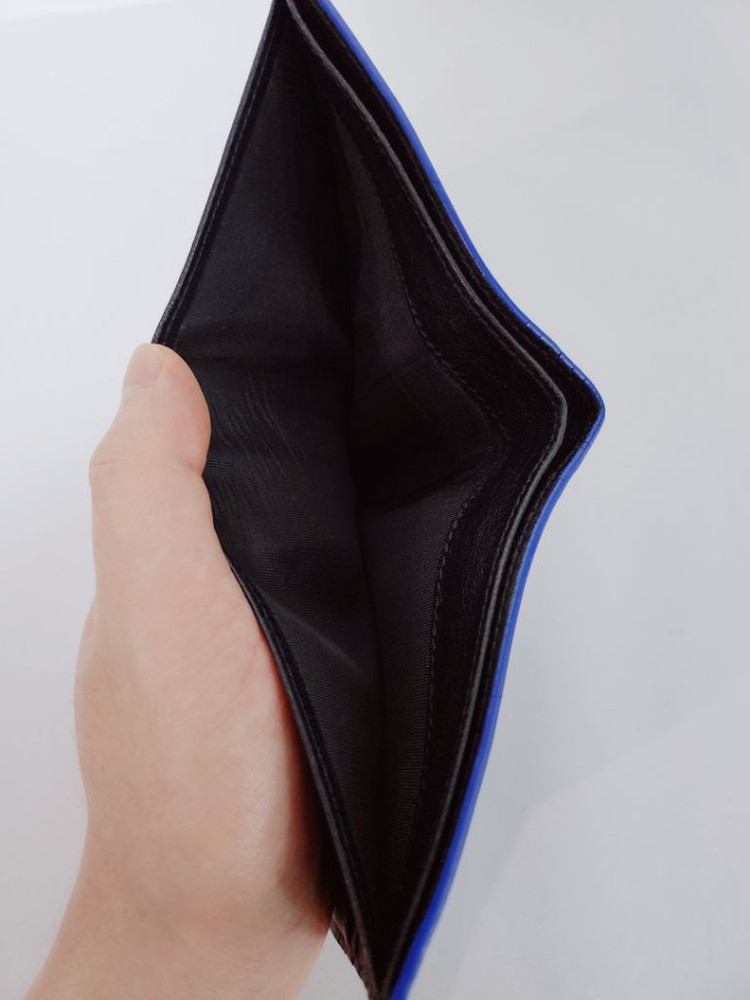 발렌시아가 블루 로고 남성 반지갑 이미지