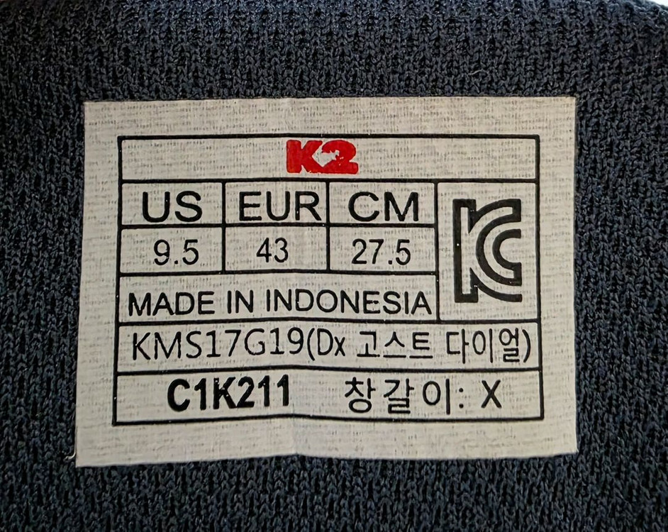 케이투 K2 고어텍스 경등산화 트레킹화 BOA다이얼 남성용 275 이미지