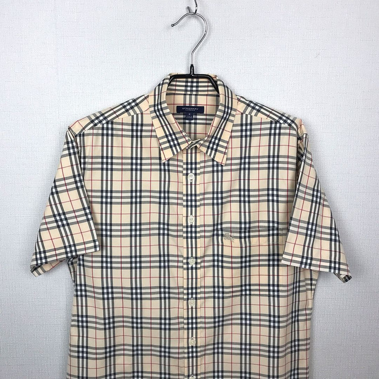 버버리 Burberry 노바체크 정품 반팔 셔츠 남방 남성M 이미지