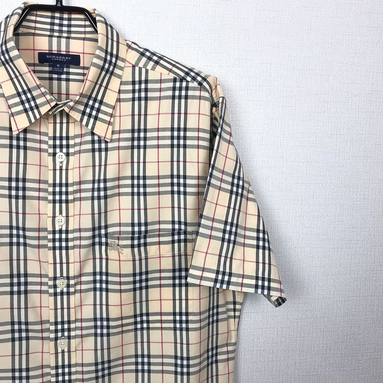 버버리 Burberry 노바체크 정품 반팔 셔츠 남방 남성M 이미지
