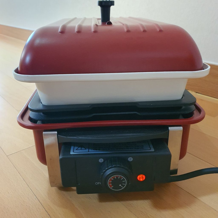 레꼴드 홈 바베큐 전기그릴 앤 전골팬 찜판 캠핑용 전 이미지