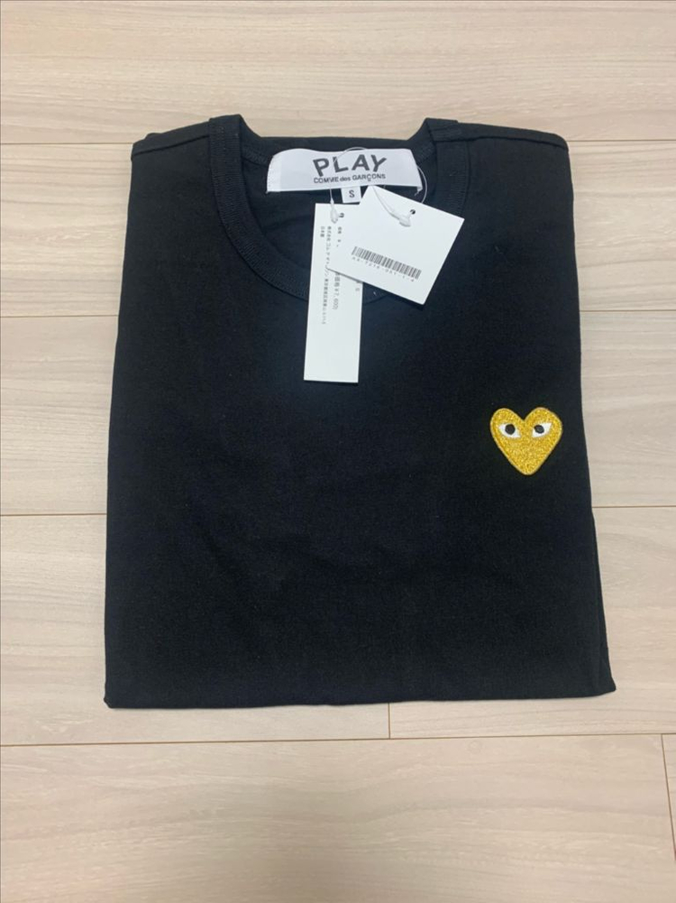 꼼데 꼼데가르송 골드와펜 반팔티 블랙 S 새상품 이미지
