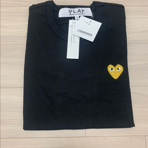 꼼데 꼼데가르송 골드와펜 반팔티 블랙 S 새상품 이미지
