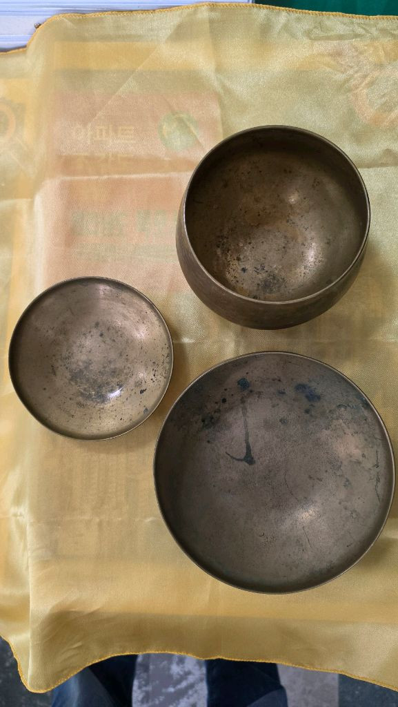 1940년대 사기 밥그릇 국그릇, 유기 놋그릇 밥, 국그릇 이미지