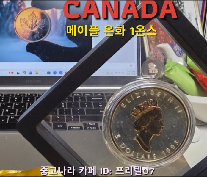 [토닝한 실버 코인] 수집 가치가 충분한 토닝된 캐나다 메이플 리프 1온스 은화 작품 팔아요~ 이미지