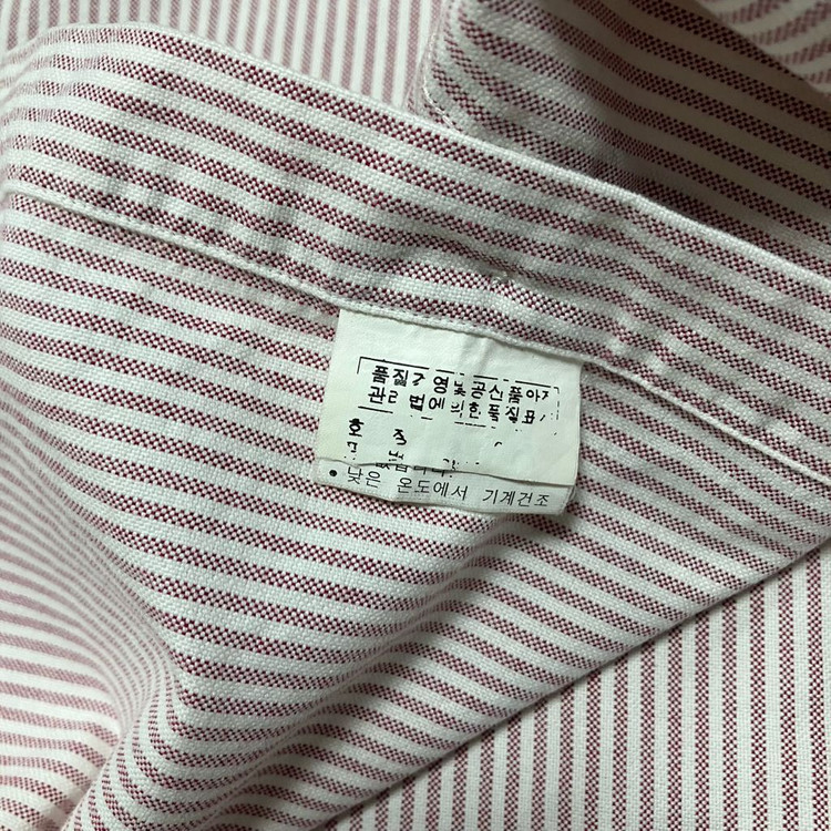 [Polo] 90s 폴로 랄프로렌 스트라이프 셔츠 연핑크 이미지