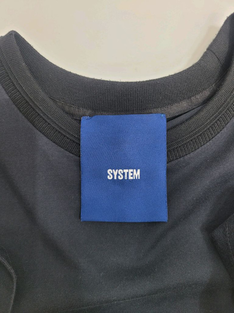 SYSTEM 한섬 시스템 옴므 반팔 티서츠 / 남 100 블랙 이미지