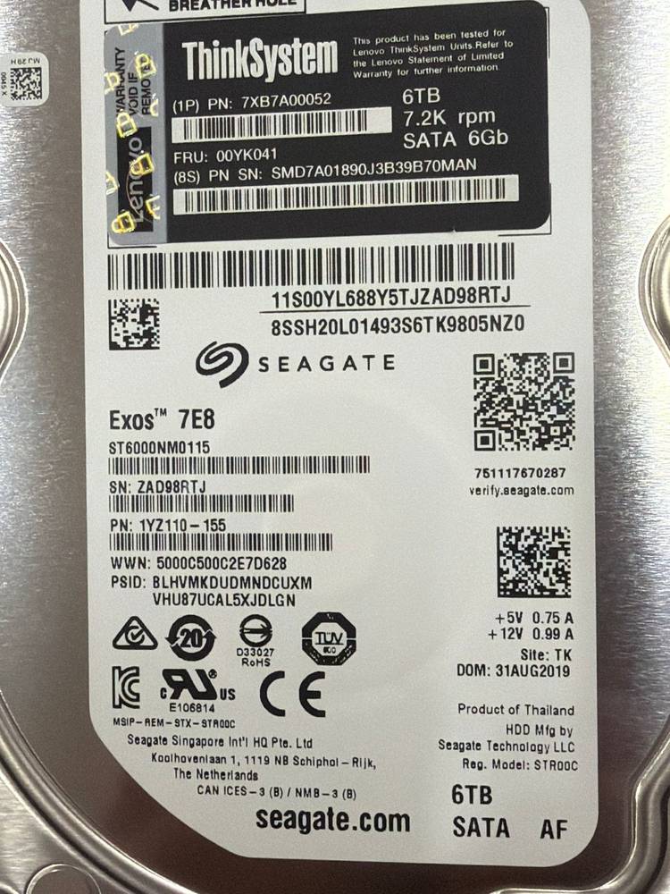 SATA 6TB HDD 씨게이트 시놀로지 Synology 나스 이미지