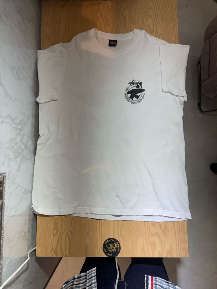 STUSSY 스투시 비치루트 티셔츠 (내추럴)-빅사이즈 이미지