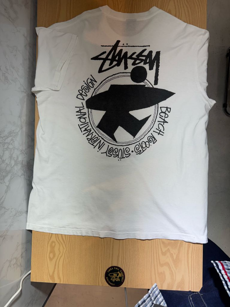 STUSSY 스투시 비치루트 티셔츠 (내추럴)-빅사이즈 이미지
