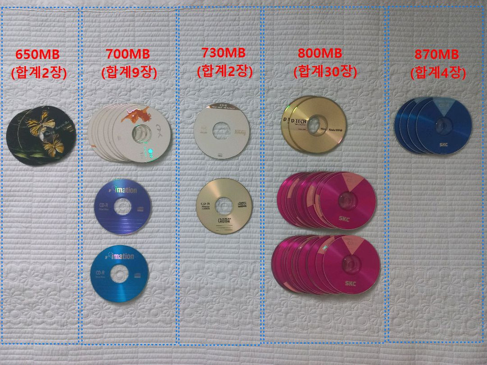 [공CD] 650MB, 700MB, 7300MB, 800MB, 870MB 다양한 공CD로 실사용은 물론 희귀, 수집 이미지