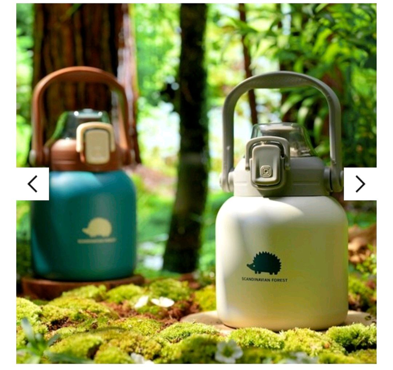 [박스미개봉 새상품]NEW 빅핸들 316 텀블러 2종(피코크그린 600ml+아이보리 800ml) 이미지