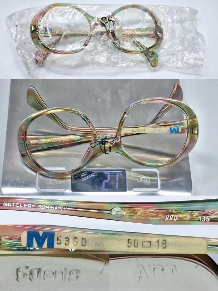 80s 독일제 빈티지 데드스톡 미사용/METZLER M5360 안경테 50mm 메츨러 레트로 패션 아이웨어 수입 이미지
