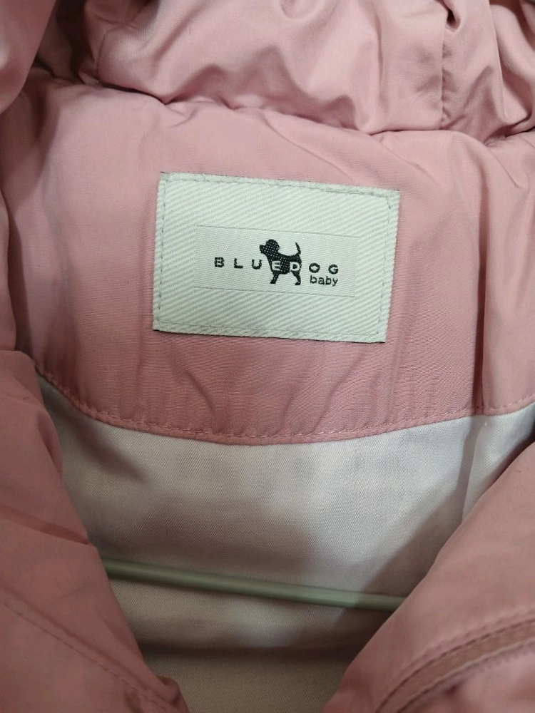 블루독 키즈베이비 여아 핑크 퍼 패딩 점퍼 사이즈 24개월 이미지