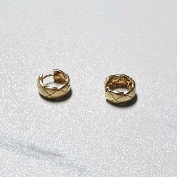 14k 귀걸이 옐로우골드 이미지