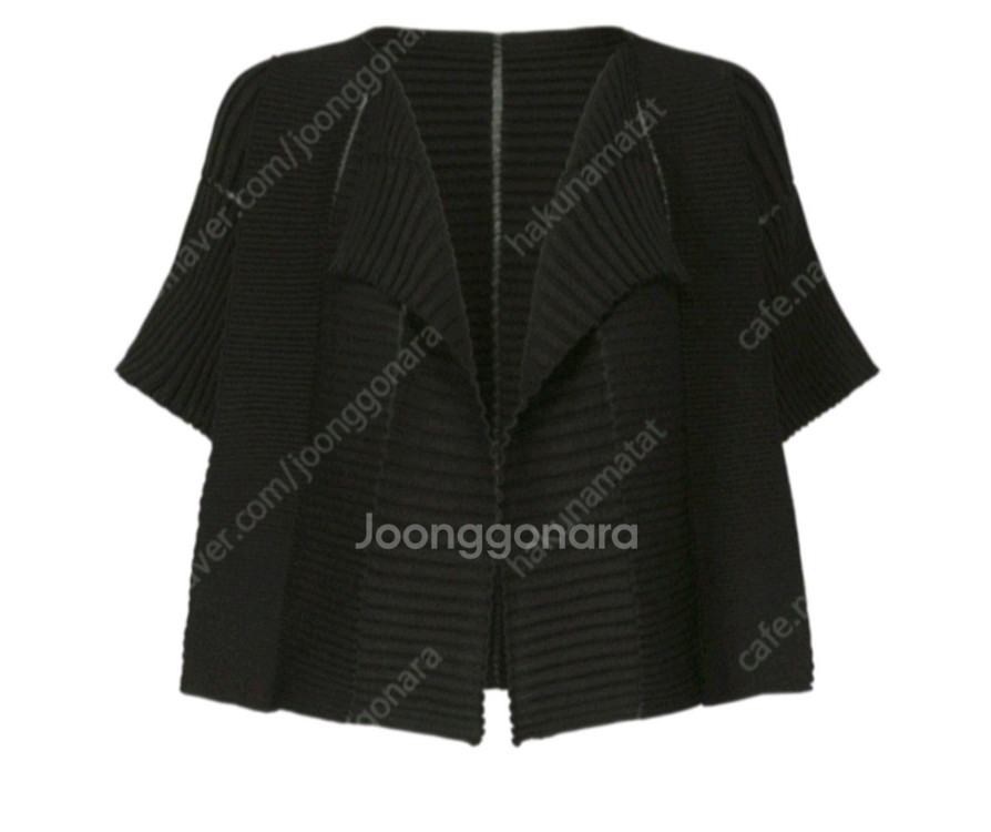 이세이미야케 플리츠플리즈 칼럼니트 가디건 블랙 새상품 이미지