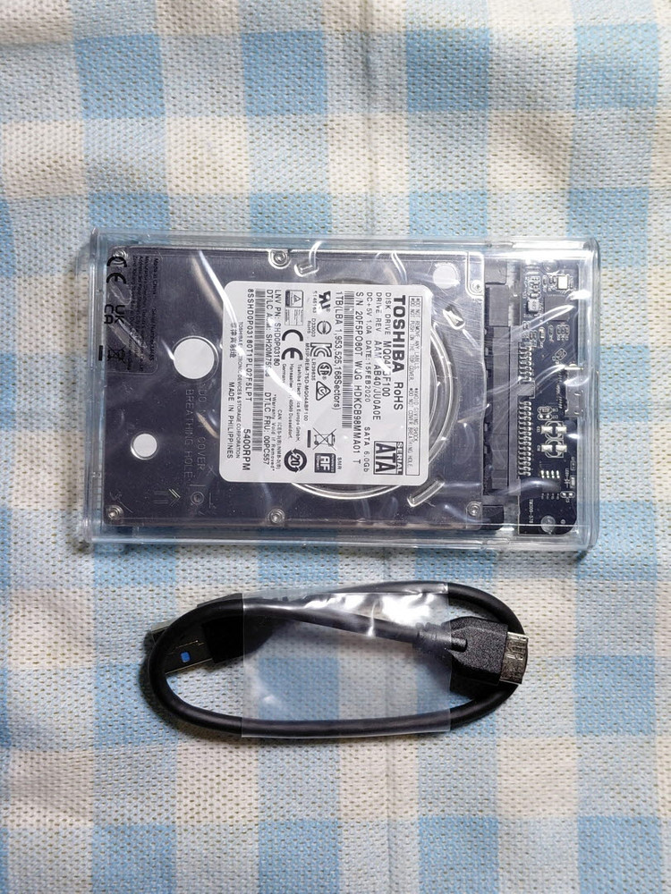 도시바 슬림 HDD 외장하드 1TB USB3.0 2.5인치 이미지