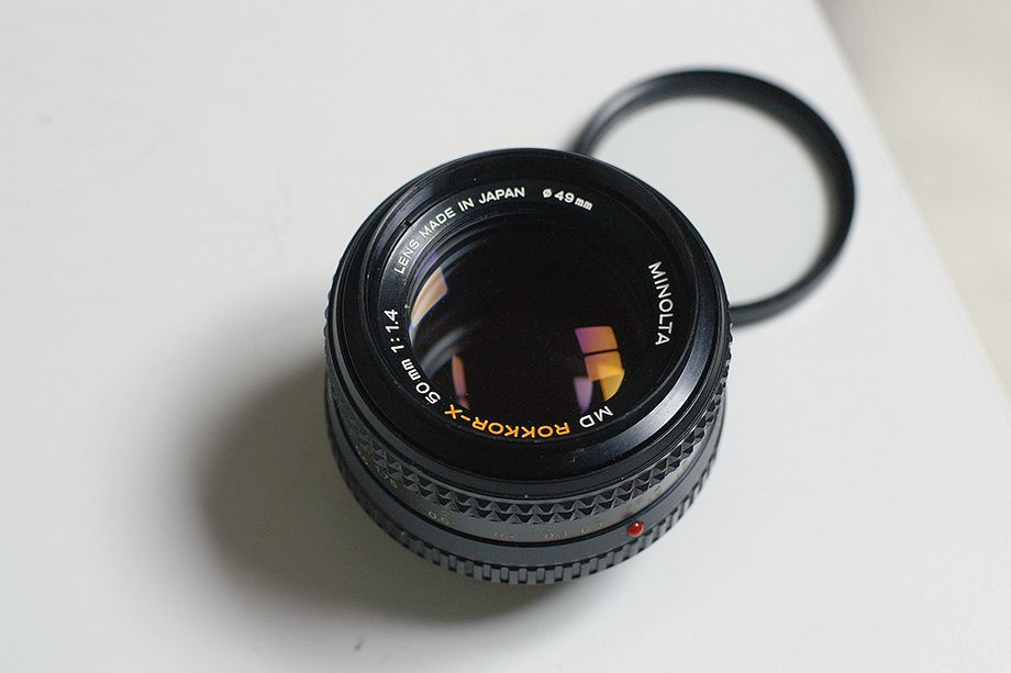 [안전결재] 미놀타 수동 Rokkor 50mm 1.4랜즈 팝니다(4각 크로스필터포함) 이미지