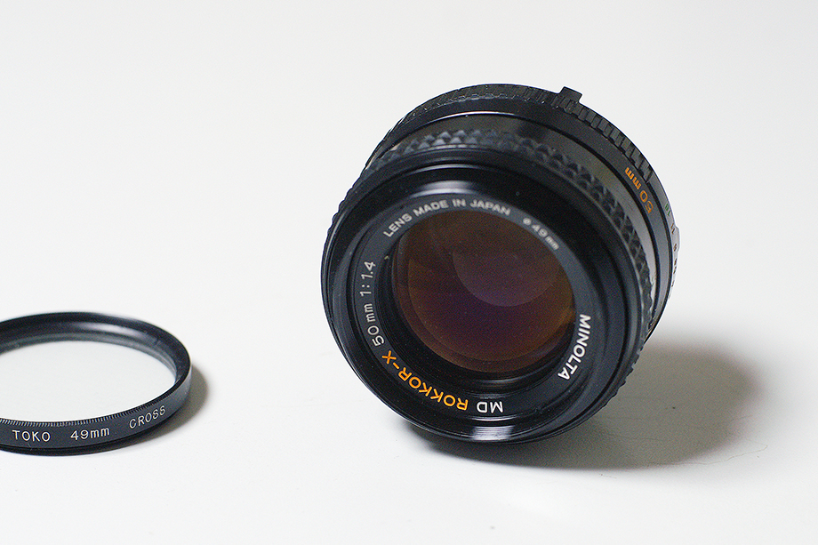 [안전결재] 미놀타 수동 Rokkor 50mm 1.4랜즈 팝니다(4각 크로스필터포함) 이미지