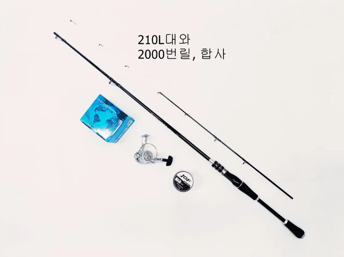 한치,갈치,쭈꾸미,갑오징어,화살촉오징어낚시대210L+2000번릴+합사 이미지