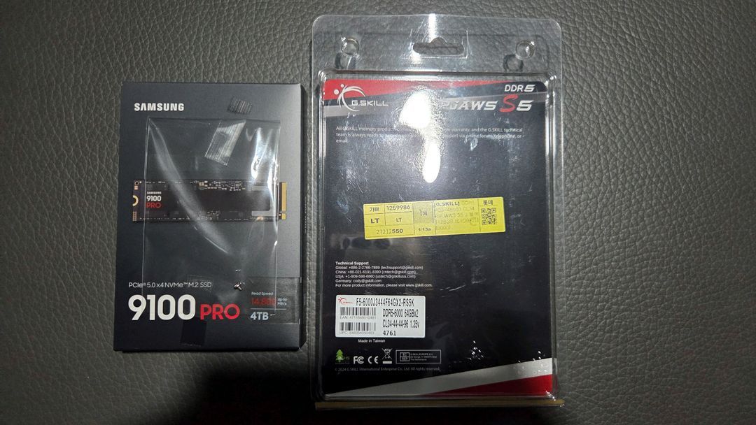 9100 pro 4tb gskill ddr5 6000 128gb 이미지