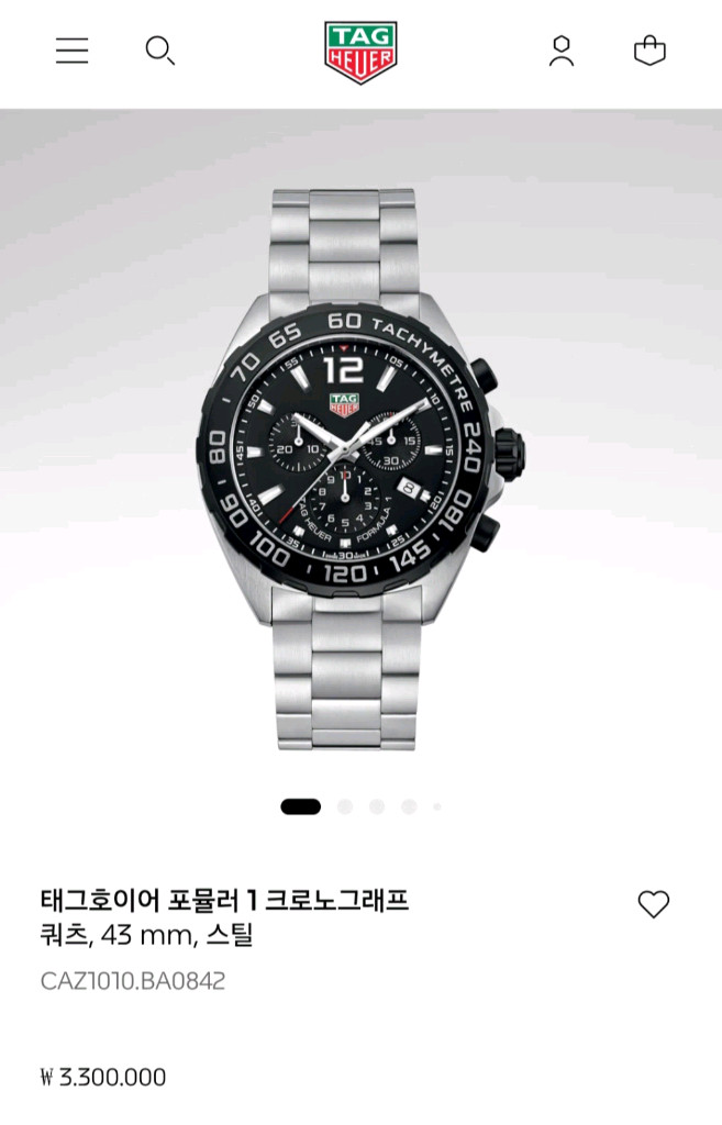태그호이어 포뮬러1 크로노그래프 쿼츠 43mm CAZ1010(2023년식) 이미지