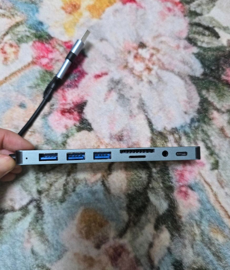 USB C 타입 SD TF 멀티 허브 8포트 새상품 이미지
