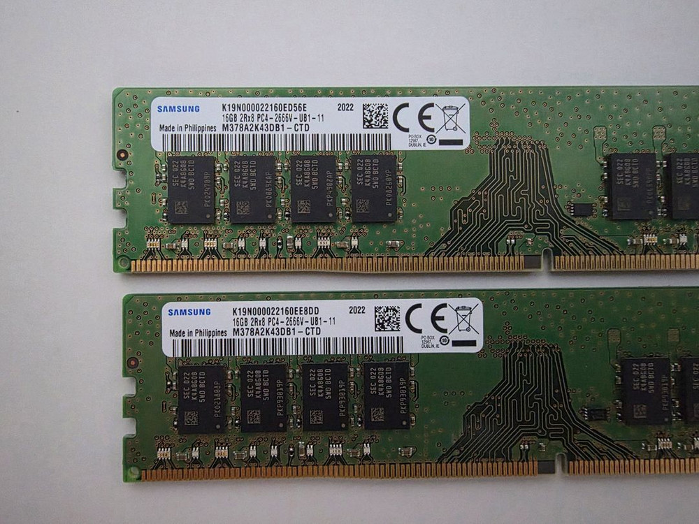 삼성 DDR4 16G PC4 2666V 램 2개 일괄 이미지