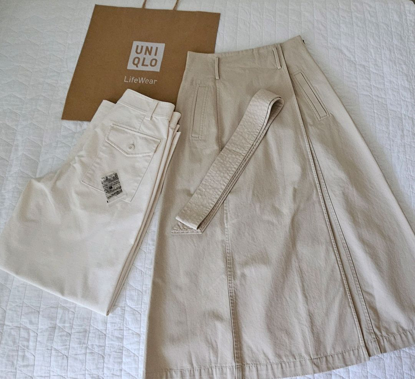 UNIQLO 유니클로 팬츠 스커트 (쇼핑백포함) 이미지