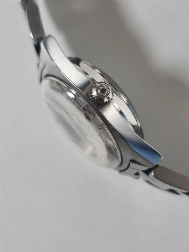 오메가 여성용 정품 빈티지 26mm 은장 시계 OMEG 이미지