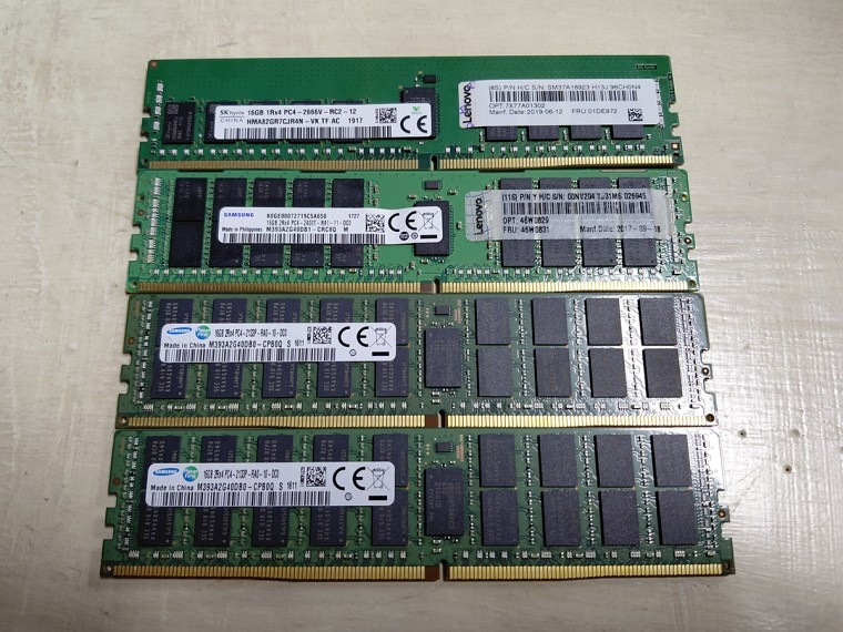서버용 DDR4 16GB 6개 (ecc reg 메모리 램) 이미지
