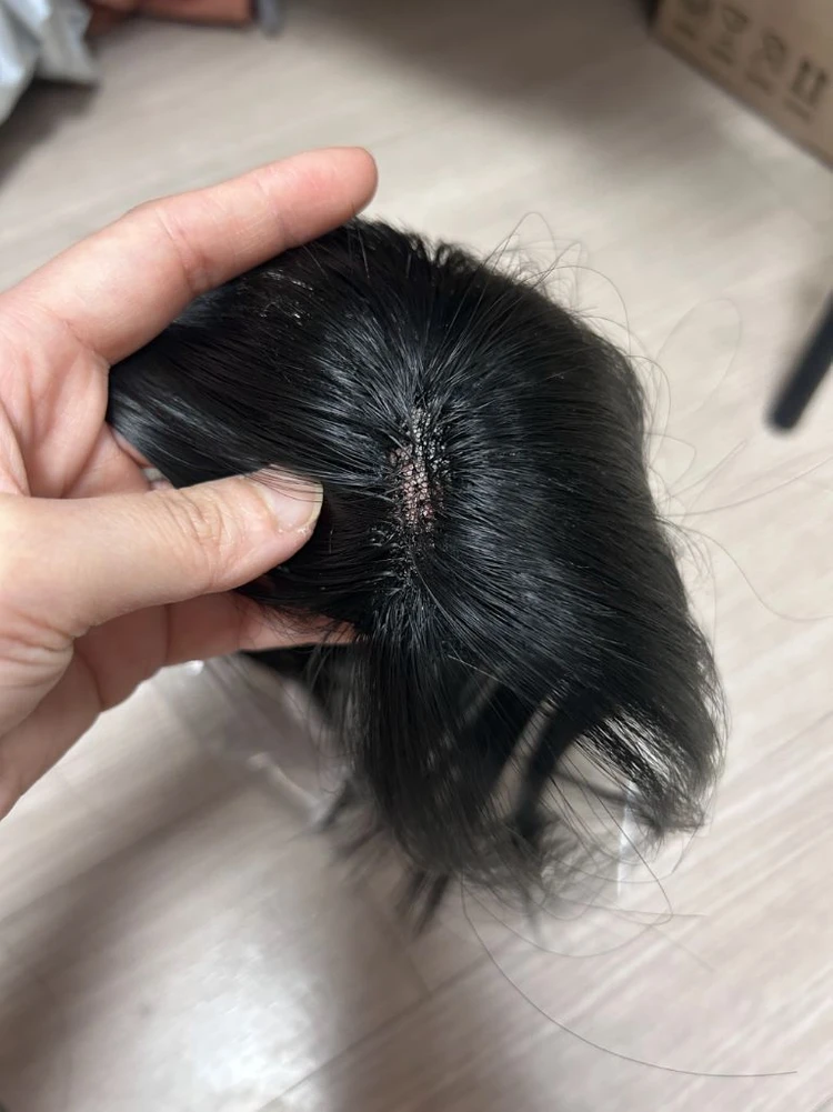 시스루 앞머리 가발 내추럴블랙 이미지