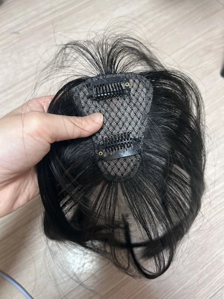 시스루 앞머리 가발 내추럴블랙 이미지