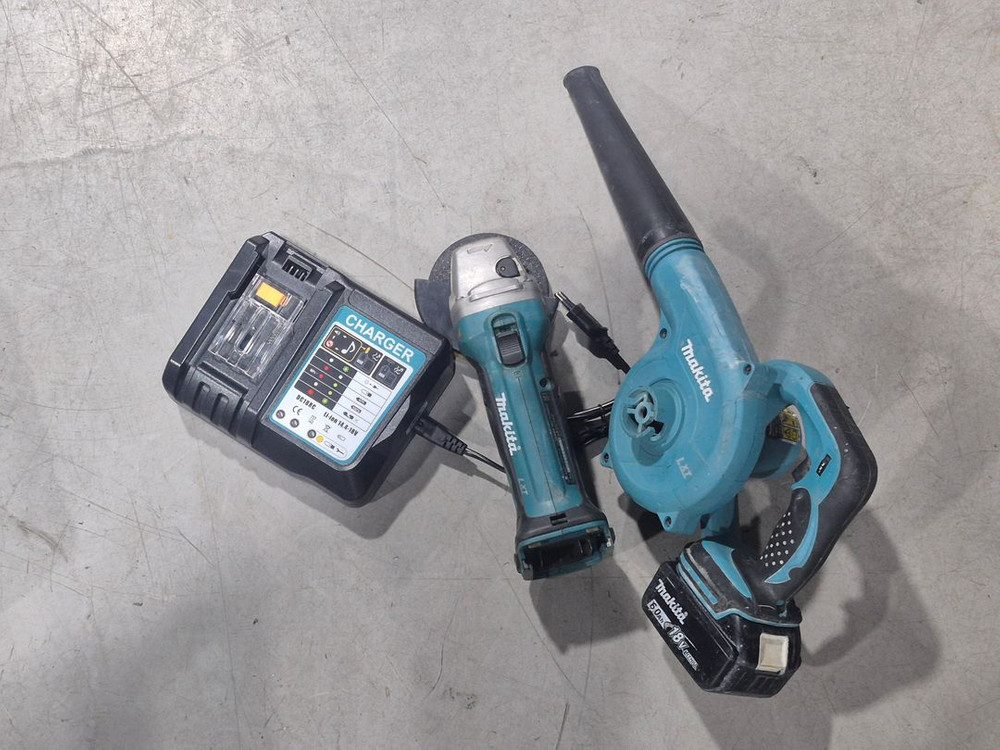 마끼다 충전 그라인더+ 송풍기(makita DGA 402+ makita DUB 185)= 콤보 중고 팝니다 이미지