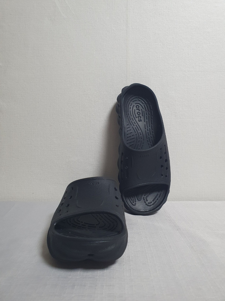 250mm 크록스 에코 슬라이드 블랙 슬리퍼 이미지
