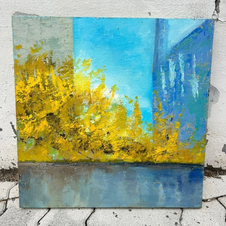 중형 유화 봄 가을 풍경 그림 캔버스 벽걸이 인테리어 액자 팝니다 이미지