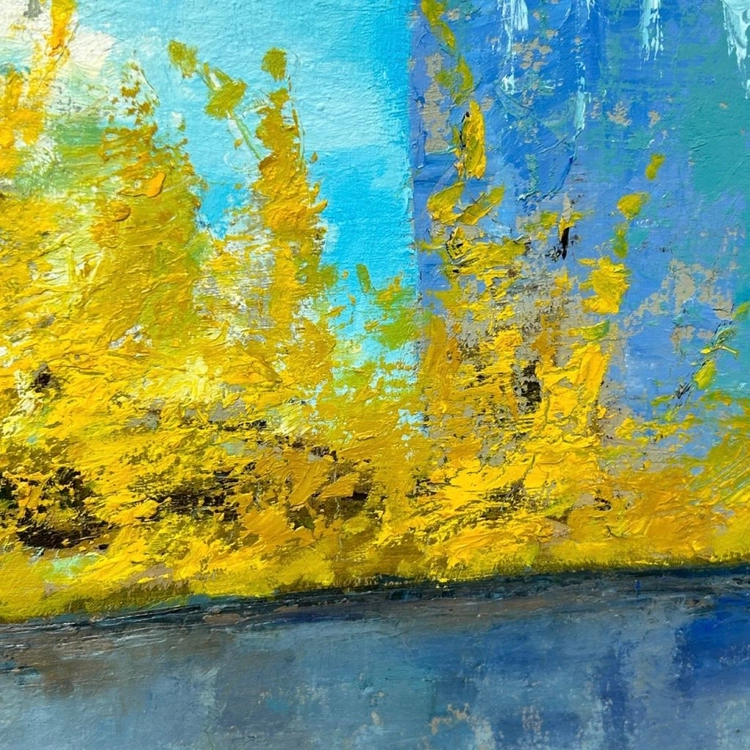 중형 유화 봄 가을 풍경 그림 캔버스 벽걸이 인테리어 액자 팝니다 이미지