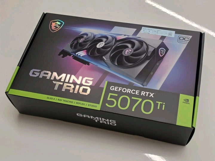 MSI 지포스 RTX 5070 Ti 게이밍 트리오 OC D7 16GB 트라이프로져4 MSI코리아 미개봉 새상품 - 안심되는 중고거래