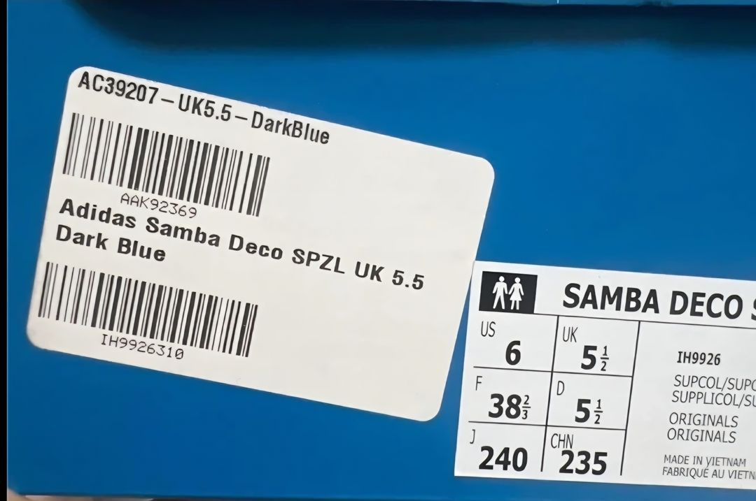 [새상품] 아디다스 삼바 SPAL 다크블루, uk5.5 240~245 이미지