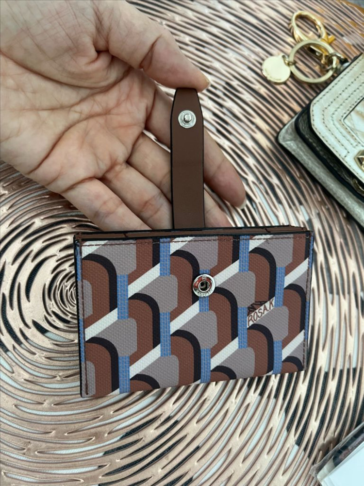 로사케이 모노그램 아코디언 카드지갑 카멜브라운 이미지