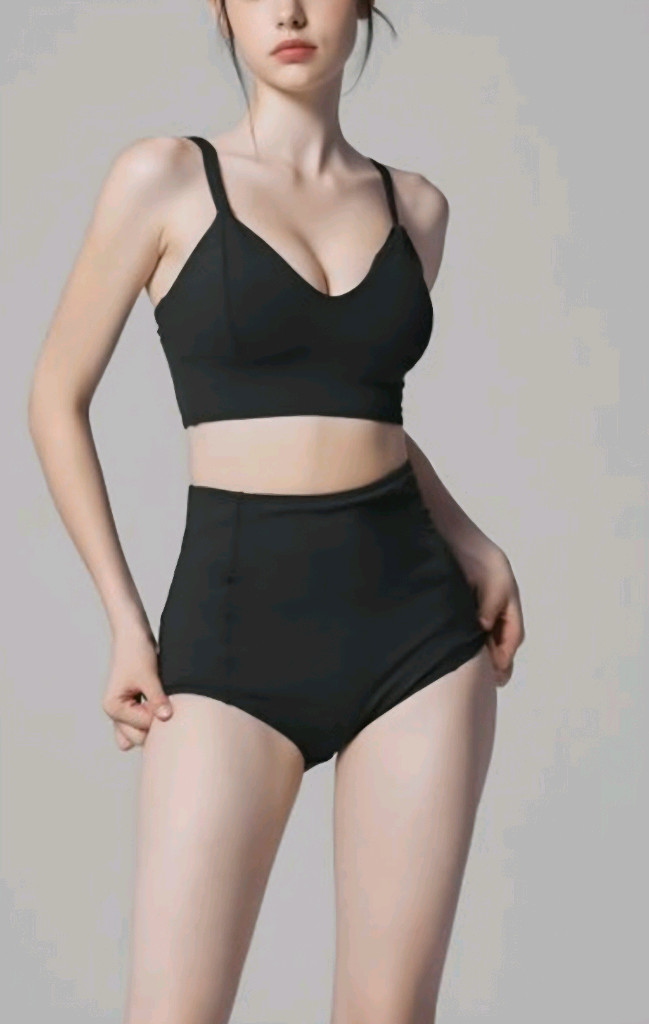 새상품 미착용 무신사비키니 하이웨스트비키니 올리브비키니 올리브그린수영복 휴양지수영복 여성수영복 사이즈L 이미지