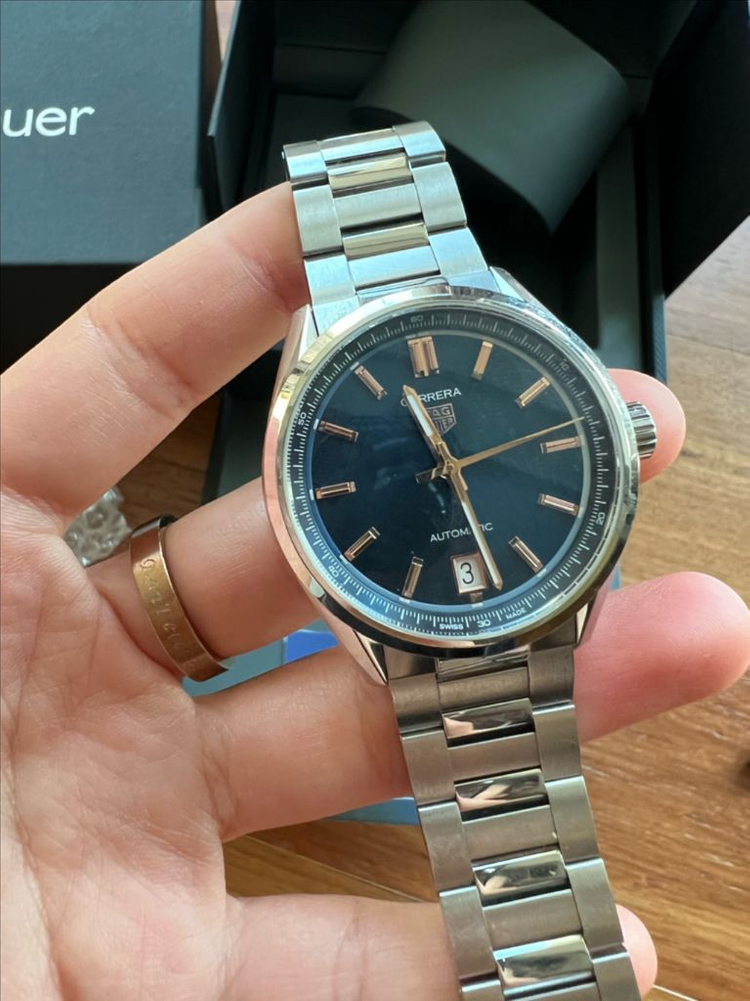 태그호이어 까레라 36mm 오토매틱 블루 청판 wbn2311 풀박 이미지
