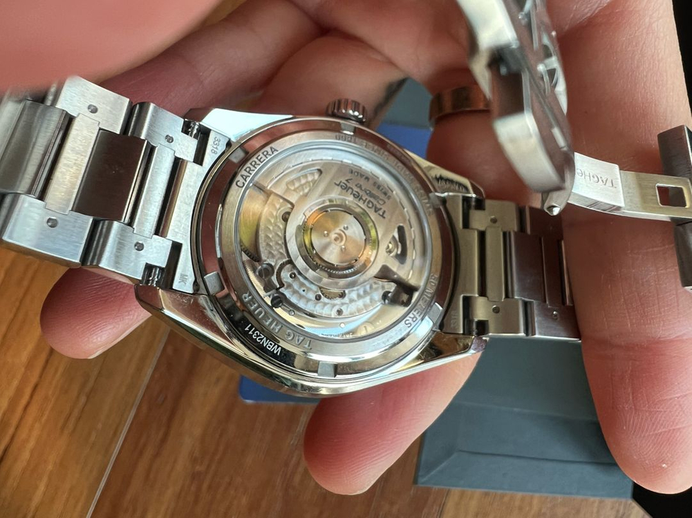 태그호이어 까레라 36mm 오토매틱 블루 청판 wbn2311 풀박 이미지