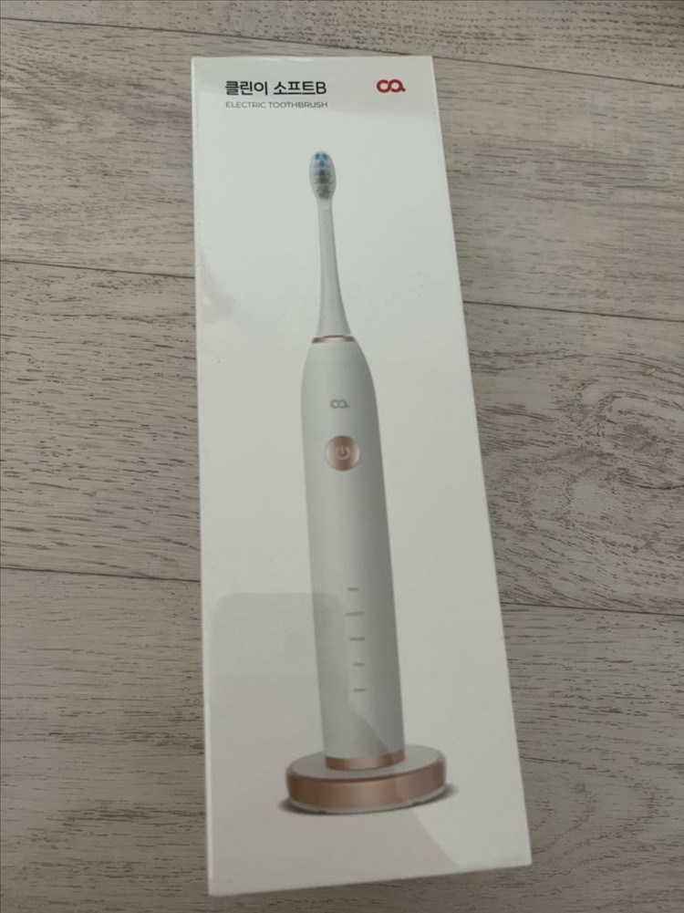 클린이소프트B 음파 전동칫솔 입문자용 (하얀색) 미개봉 이미지