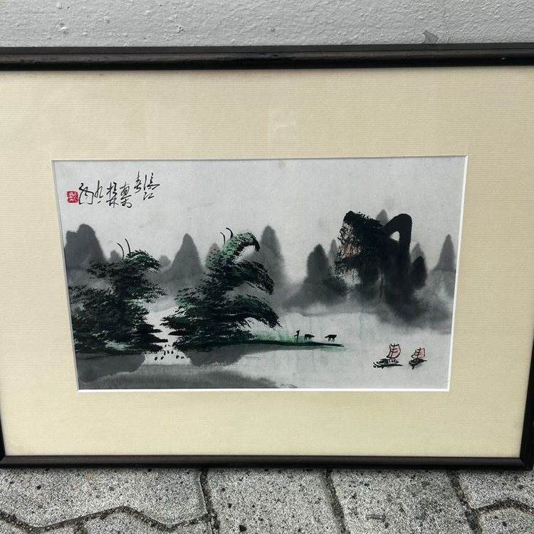 동양화 풍경화 산수화 수묵화 채색화 그림 벽걸이 인테리어 액자 팝니다 이미지