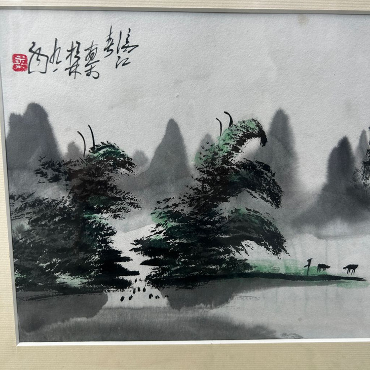 동양화 풍경화 산수화 수묵화 채색화 그림 벽걸이 인테리어 액자 팝니다 이미지